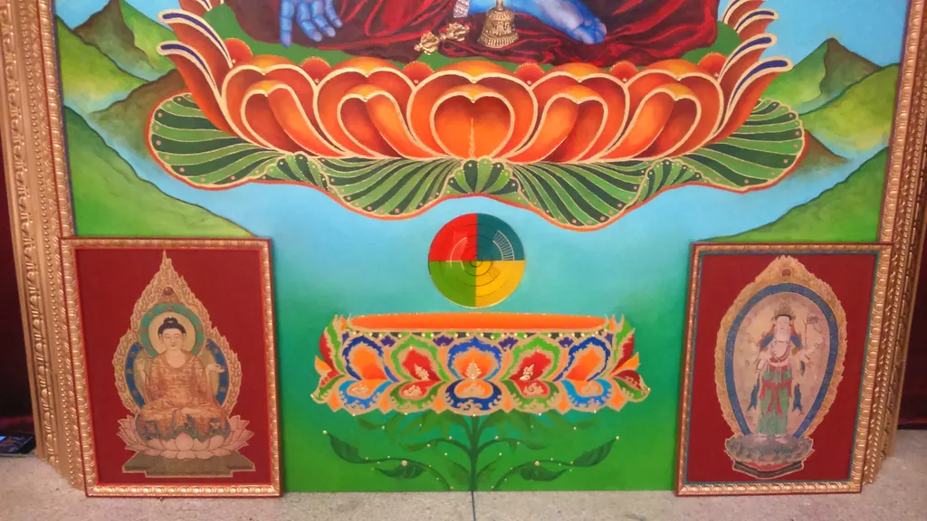 The lower panel: medicine wheel and lotus